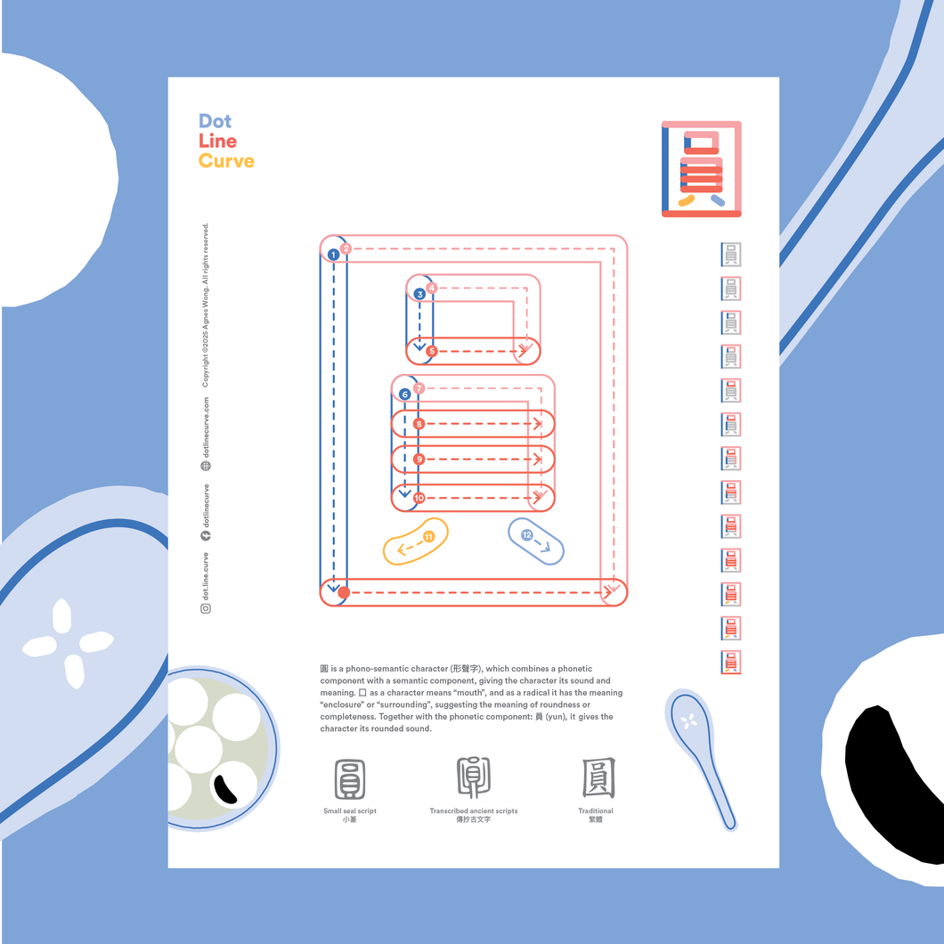 圓 Character Writing Sheet